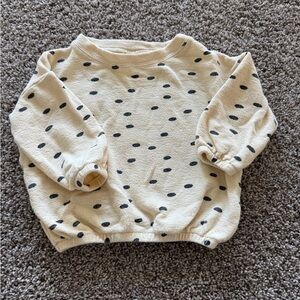 Riley + Cru Cream Polka Dot Sweater